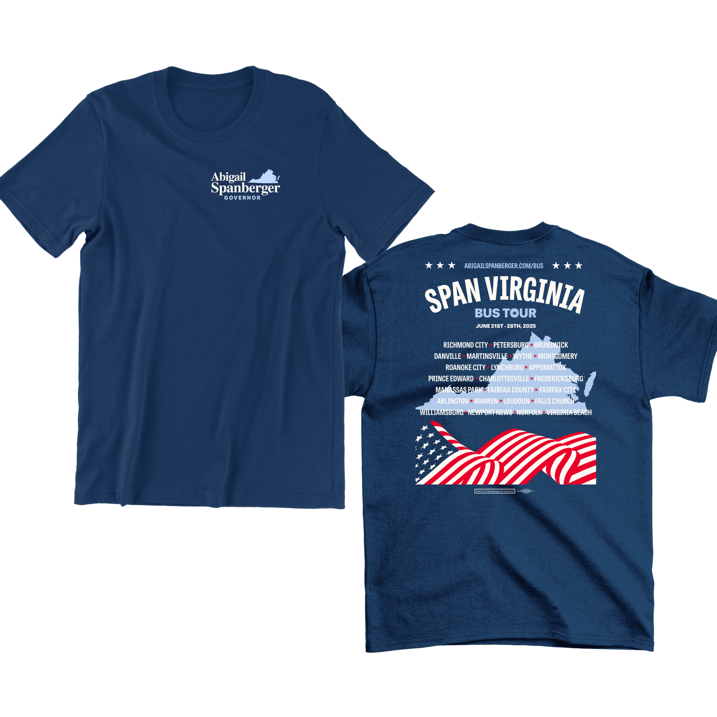 Span Virginia Bus Tour Tee - Unisex
